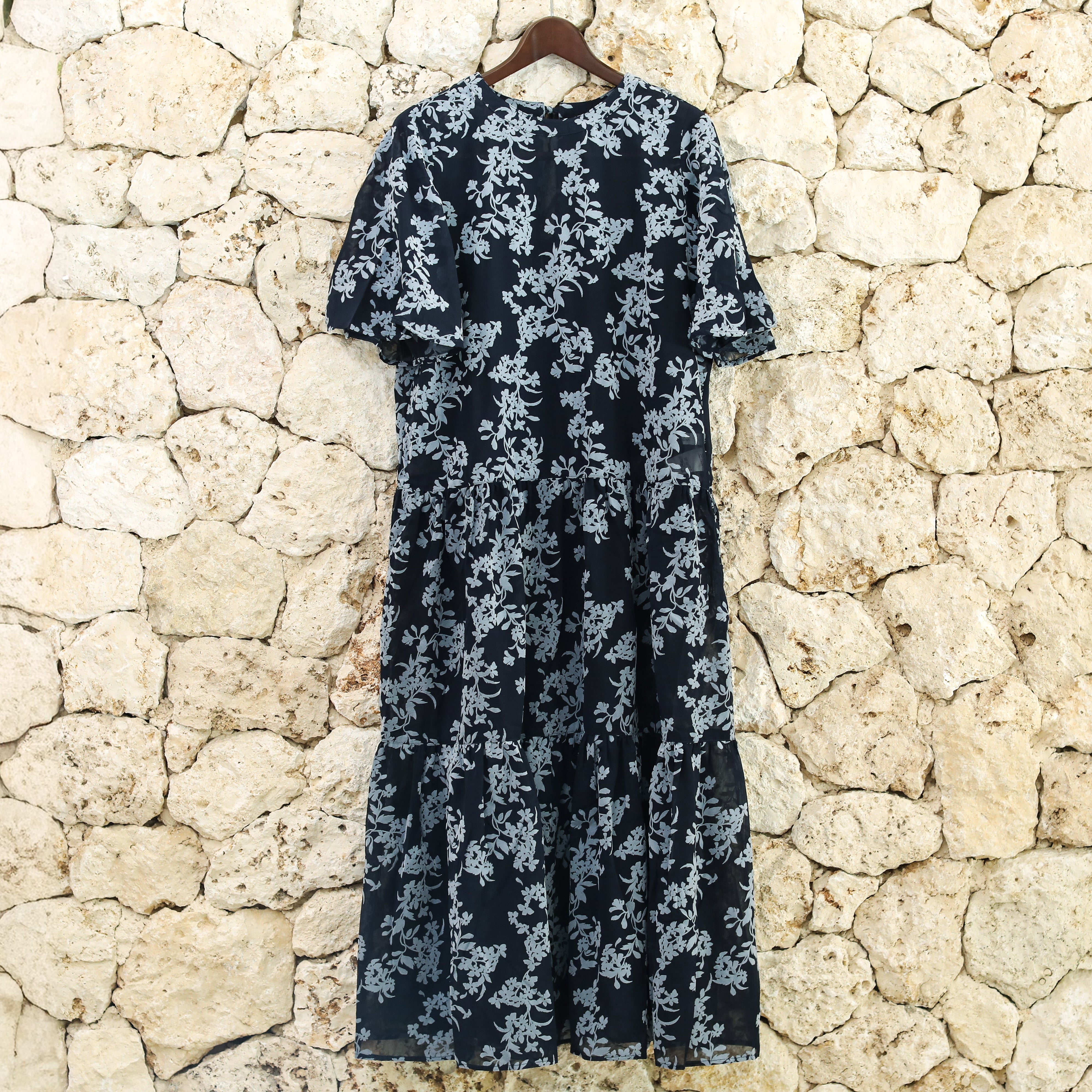 Rumieloin Flock Print 2Way Dress