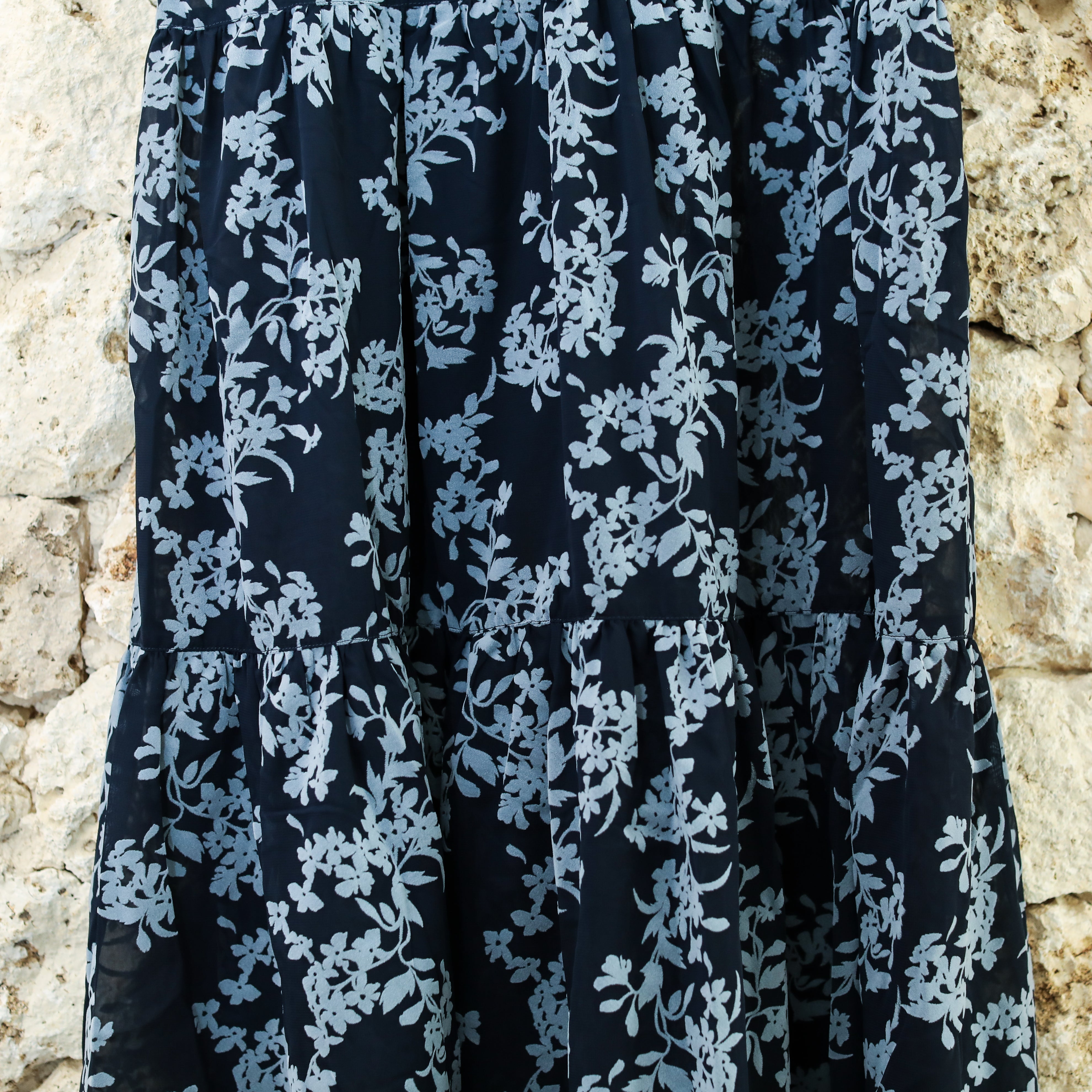 Rumieloin Flock Print 2Way Dress