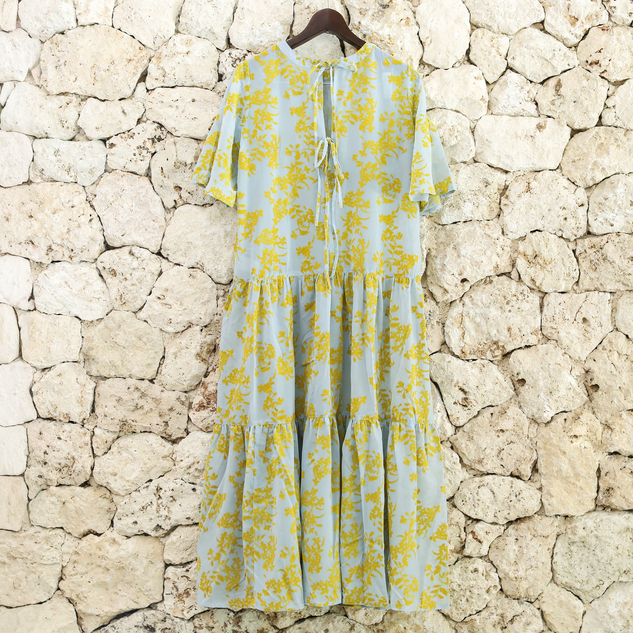 Rumieloin Flock Print 2Way Dress