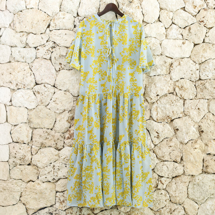 Rumieloin Flock Print 2Way Dress