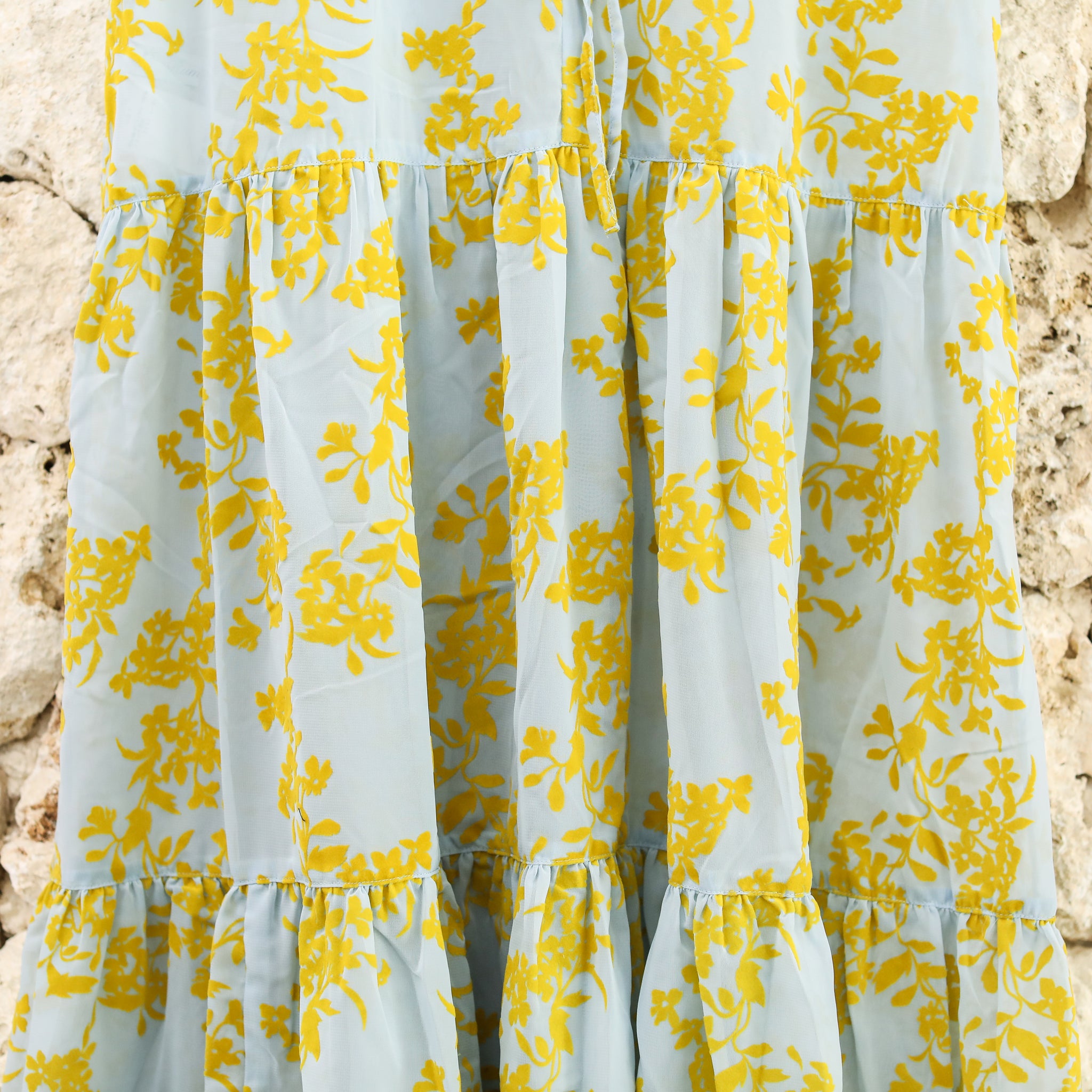 Rumieloin Flock Print 2Way Dress