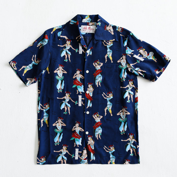 Aloha Blossom × SHIGIRA SEVEN MILES RESORT HULA GIRL SHORT SLEEVE