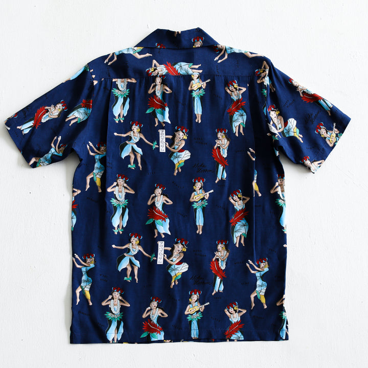 Aloha Blossom × SHIGIRA SEVEN MILES RESORT HULA GIRL SHORT SLEEVE