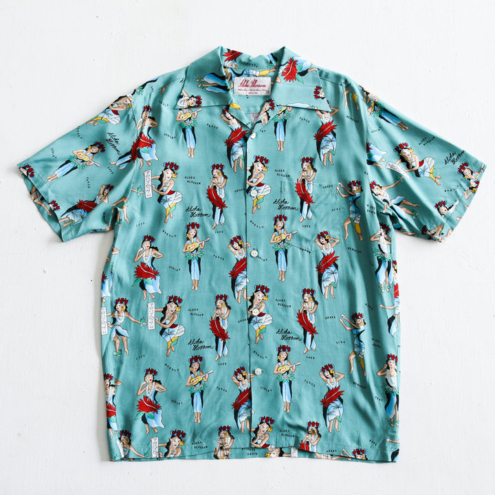 Aloha Blossom × SHIGIRA SEVEN MILES RESORT HULA GIRL SHORT SLEEVE