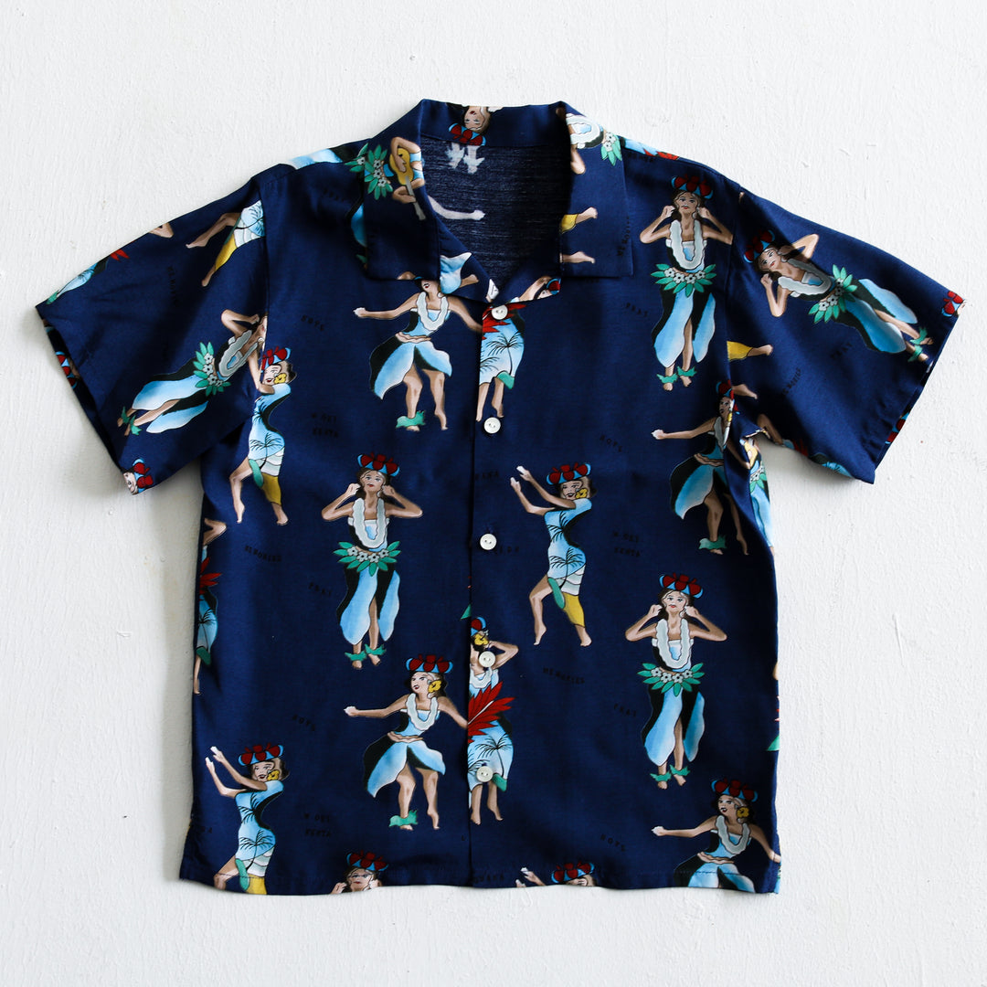 Aloha Blossom × SHIGIRA SEVEN MILES RESORT HULA GIRL SHORT SLEEVE Kid's