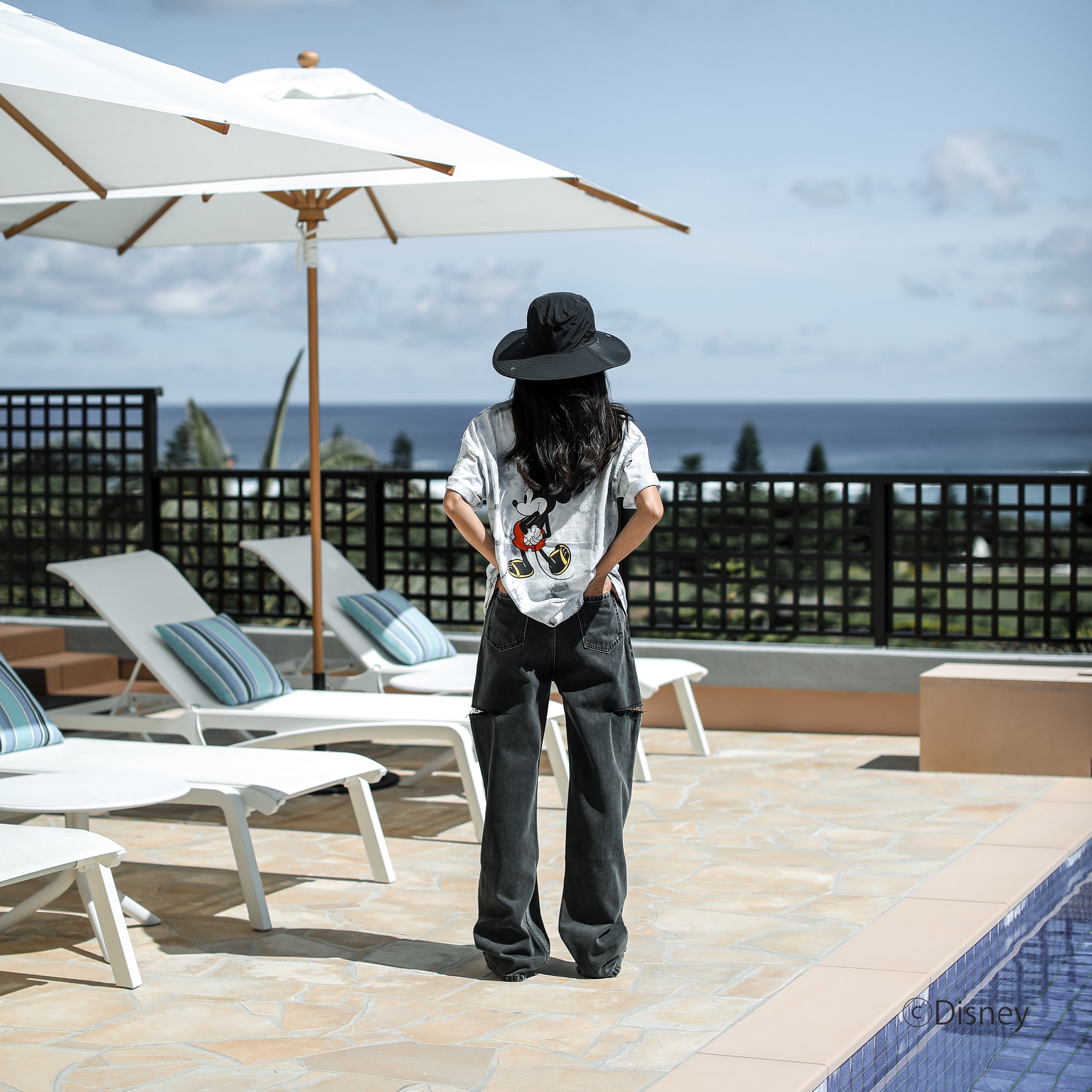 GOAT*Mickey Tie-dye Print T-Shirt