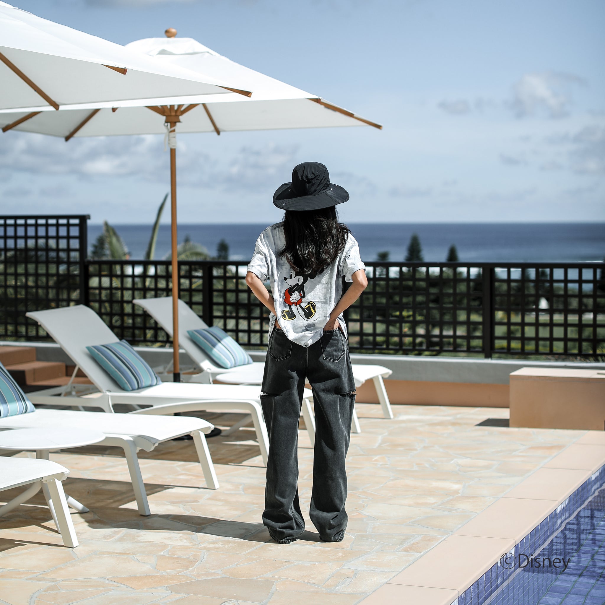 GOAT*Mickey Tie-dye Print T-Shirt