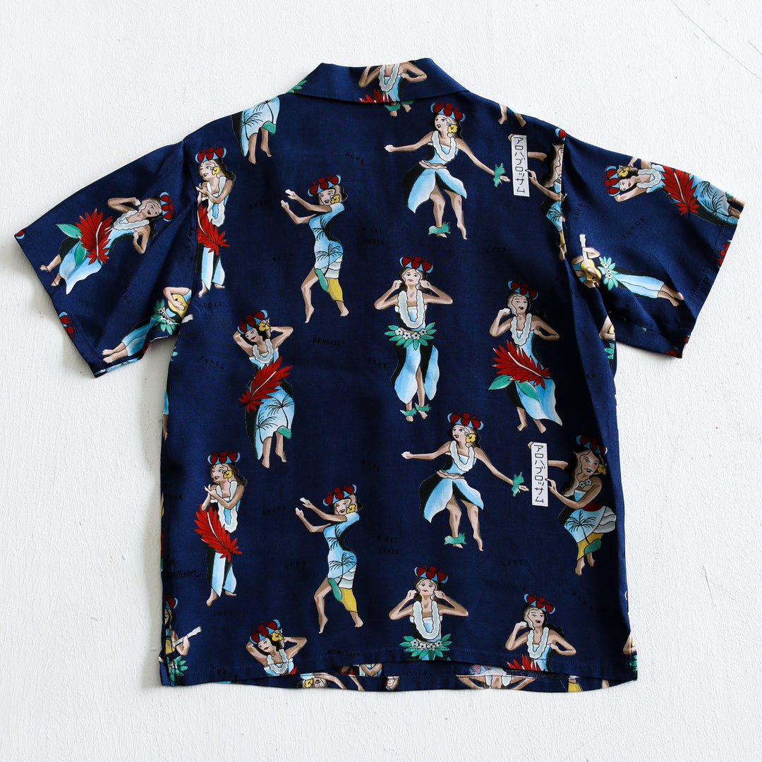 Aloha Blossom × SHIGIRA SEVEN MILES RESORT HULA GIRL SHORT SLEEVE Kid's