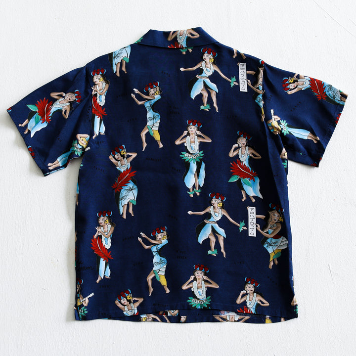 Aloha Blossom × SHIGIRA SEVEN MILES RESORT HULA GIRL SHORT SLEEVE Kid's