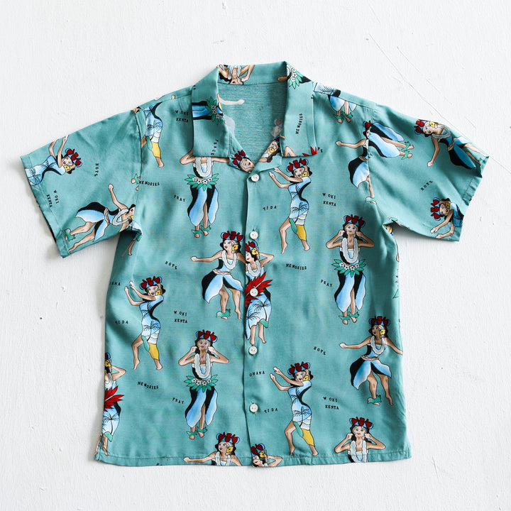Aloha Blossom × SHIGIRA SEVEN MILES RESORT HULA GIRL SHORT SLEEVE Kid's