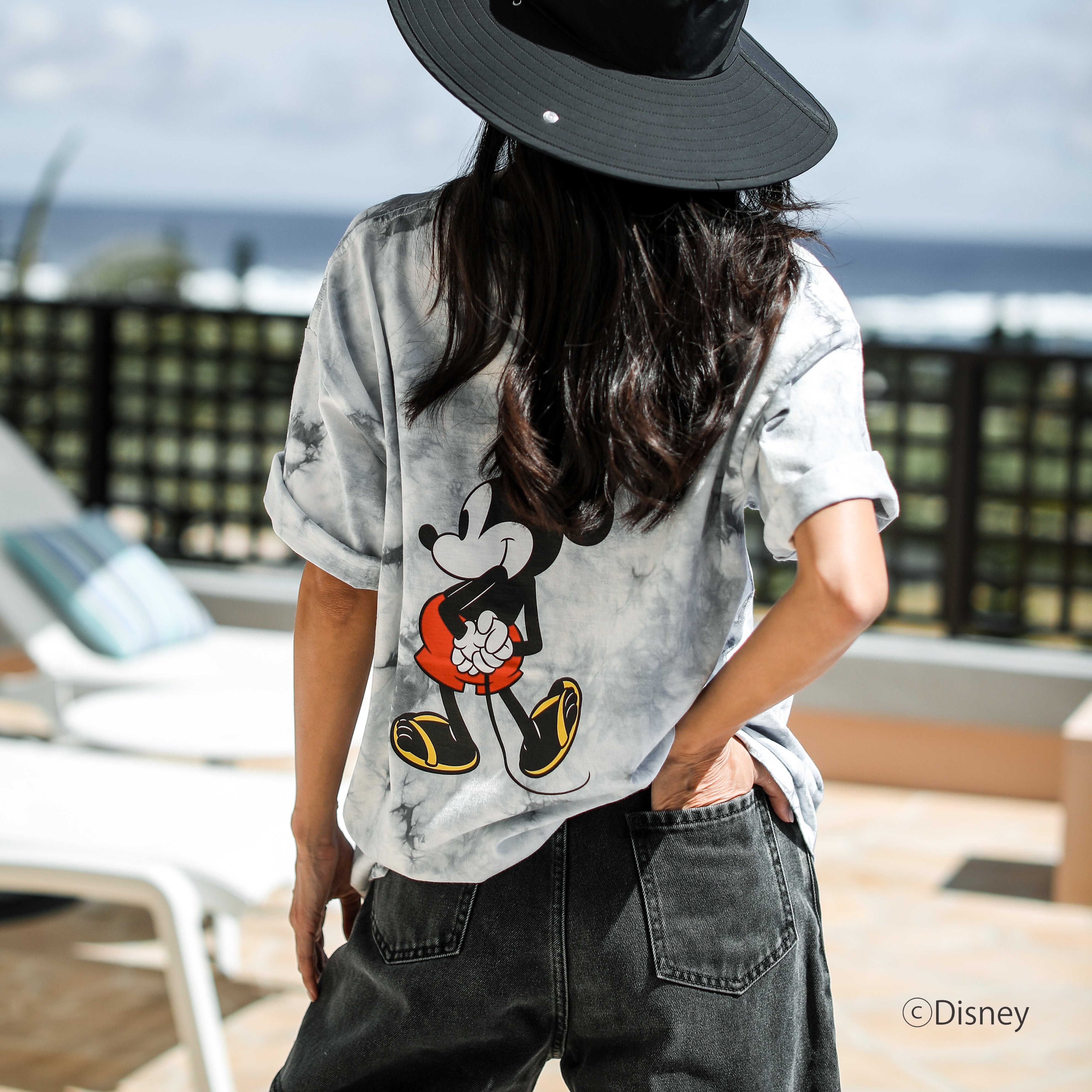 GOAT*Mickey Tie-dye Print T-Shirt