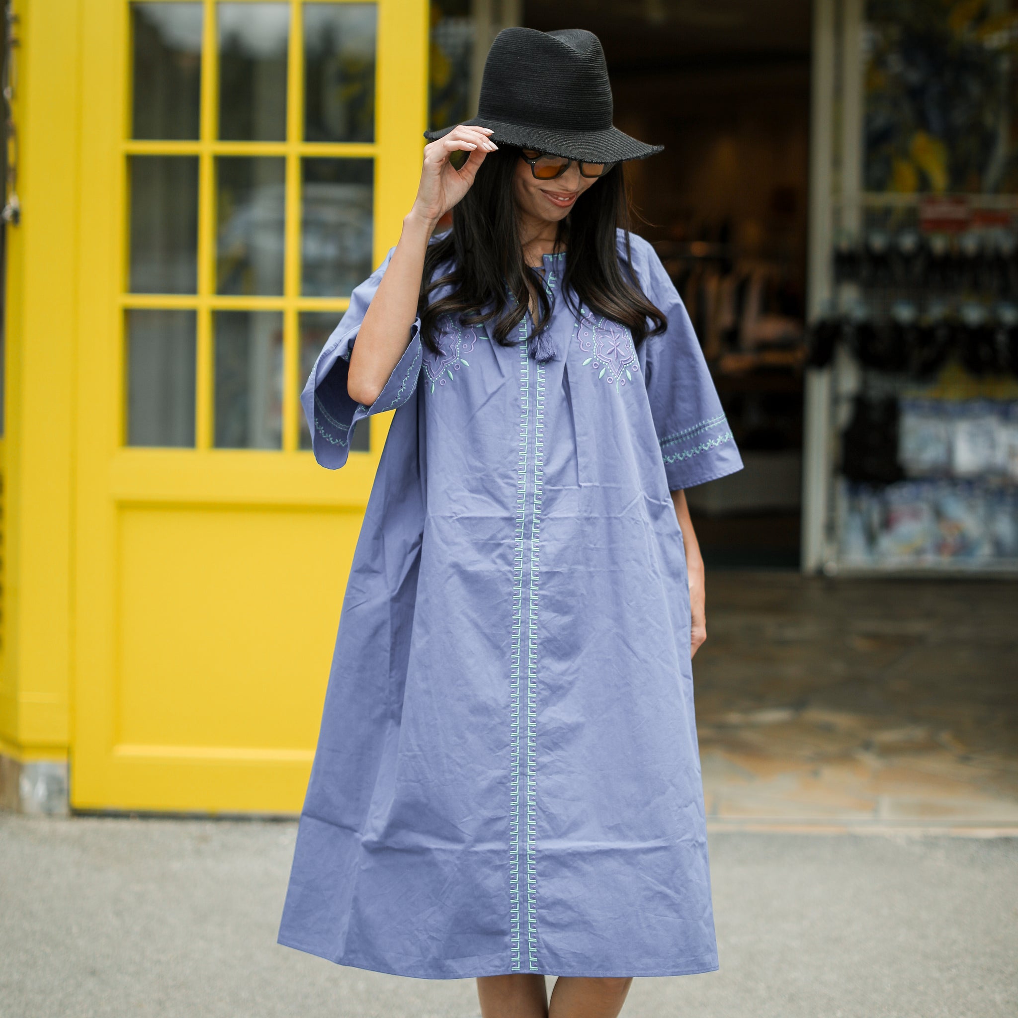 Rumieloin Embroidary A-Line Dress