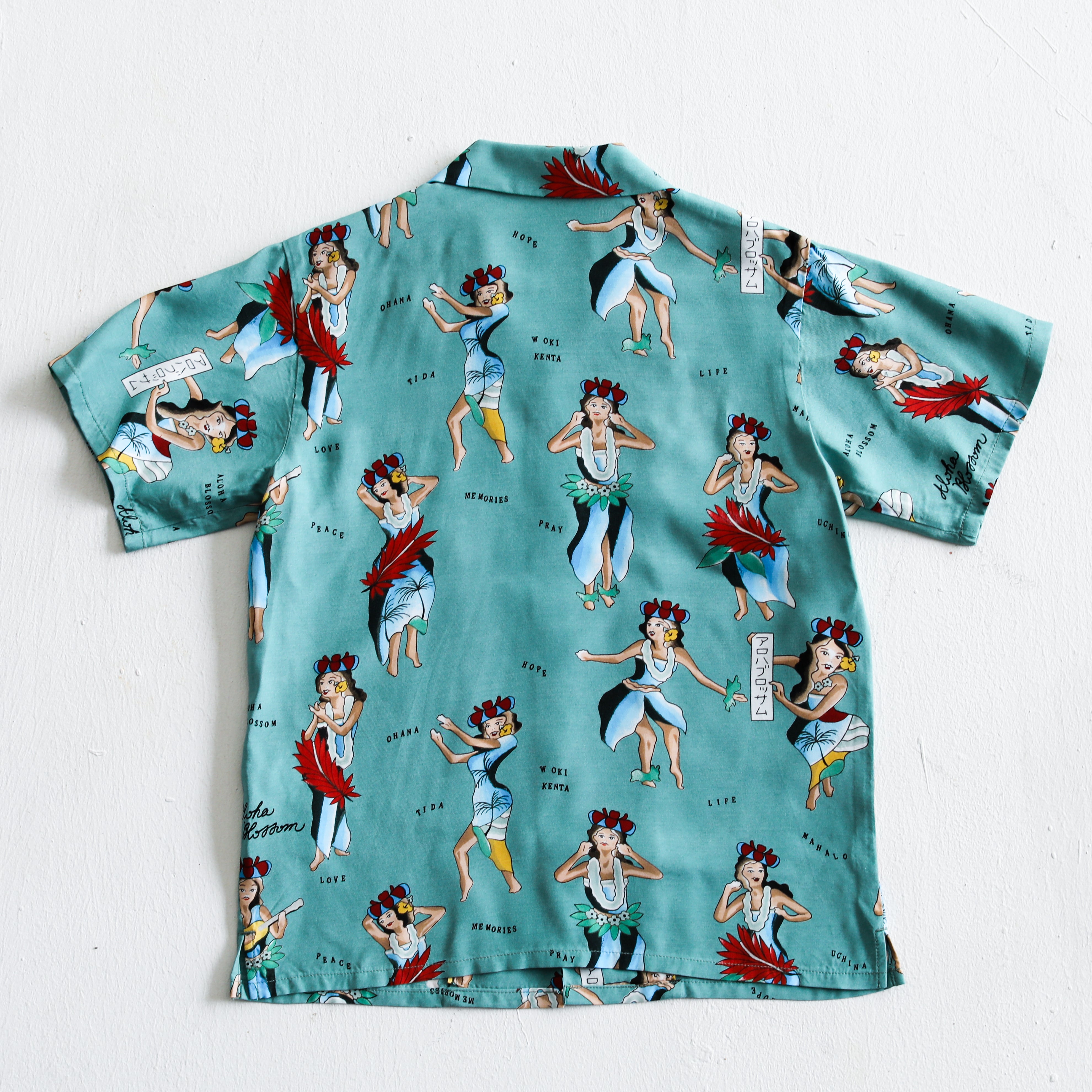 Aloha Blossom × SHIGIRA SEVEN MILES RESORT HULA GIRL SHORT SLEEVE Kid's