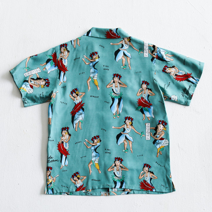Aloha Blossom × SHIGIRA SEVEN MILES RESORT HULA GIRL SHORT SLEEVE Kid's