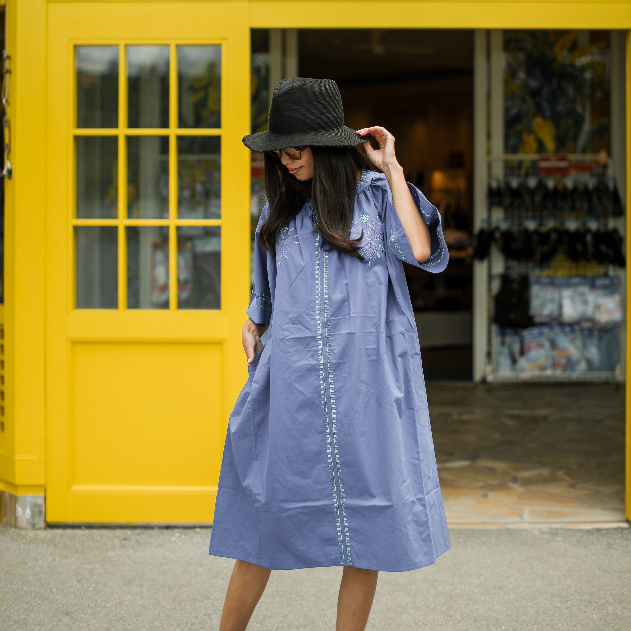 Rumieloin Embroidary A-Line Dress