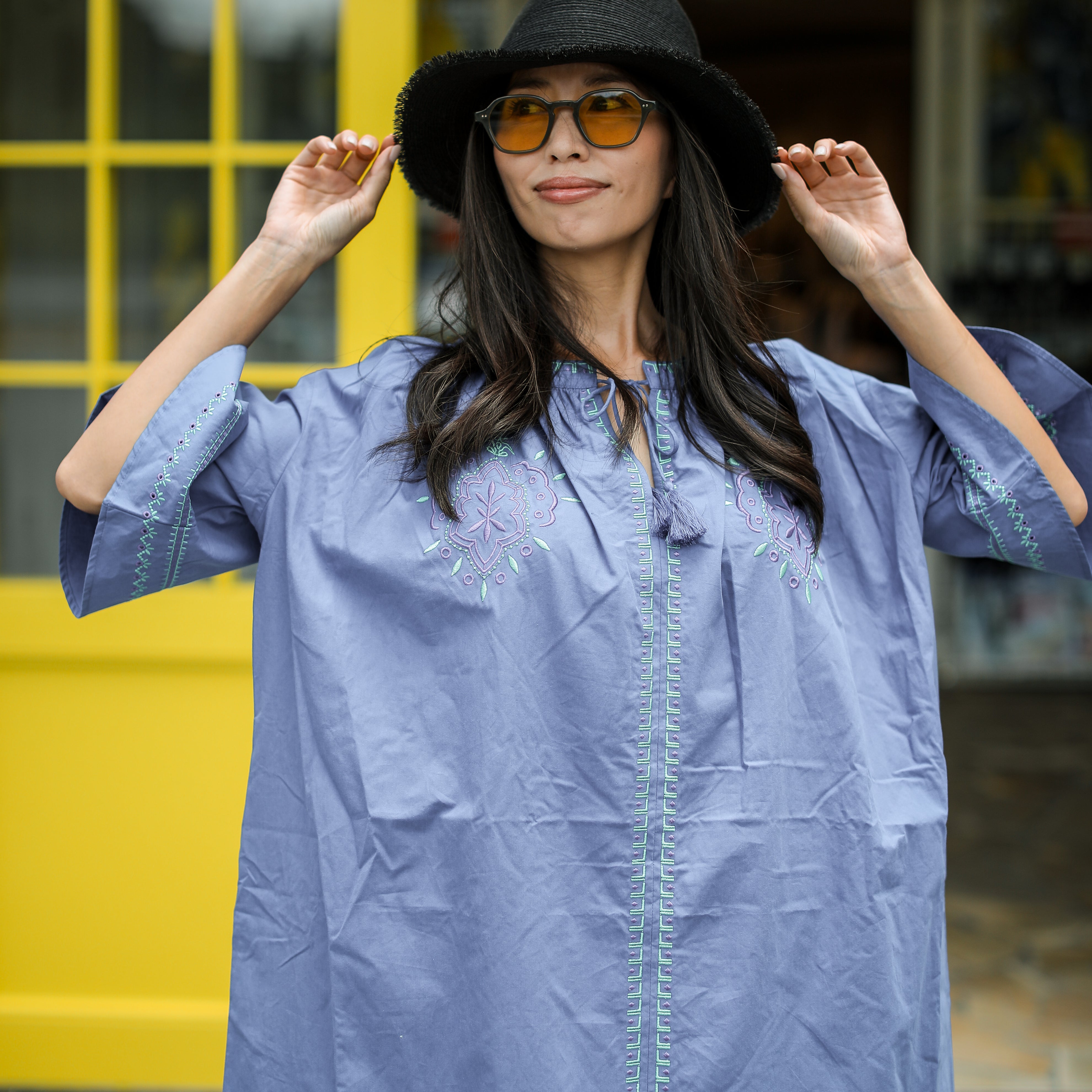 Rumieloin Embroidary A-Line Dress
