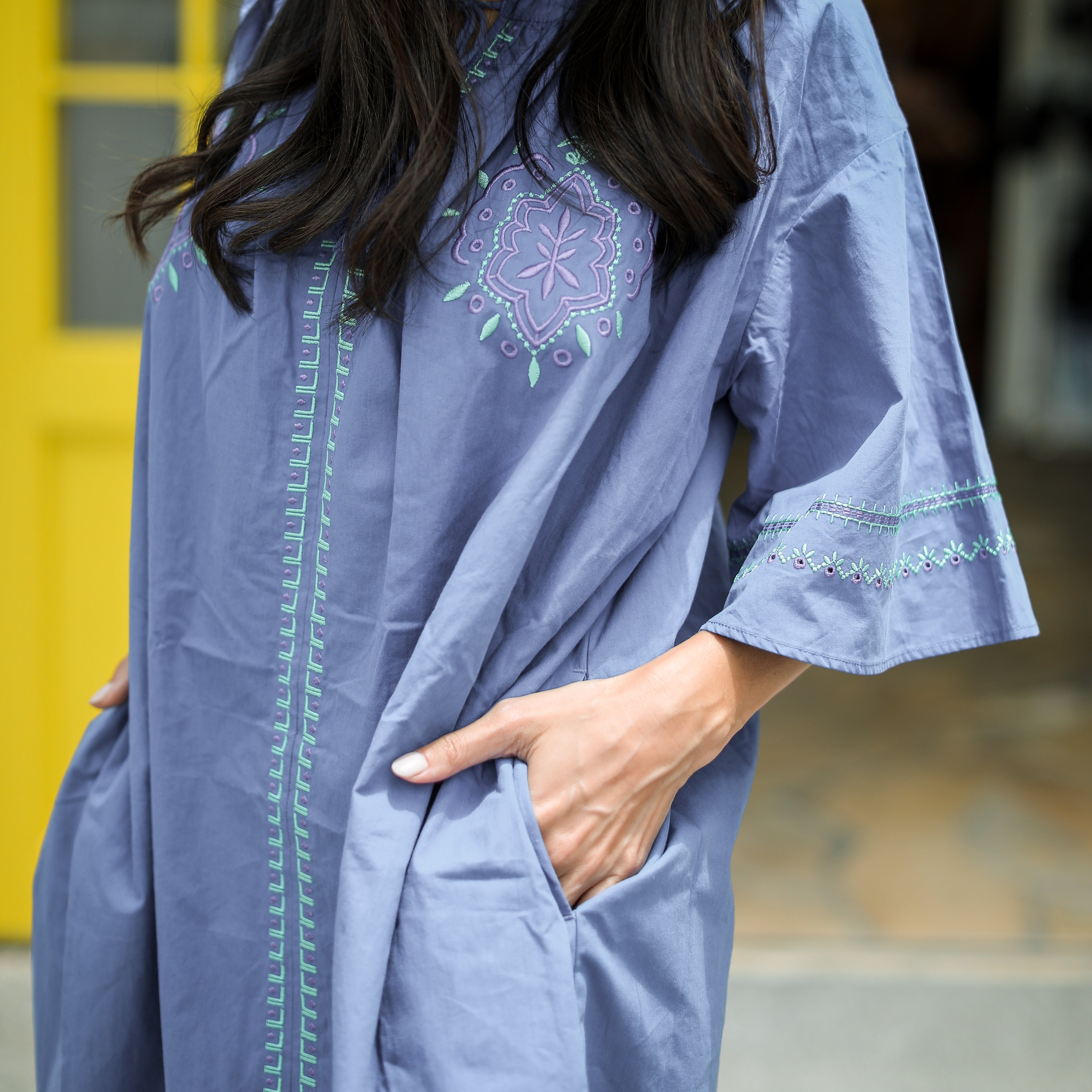Rumieloin Embroidary A-Line Dress