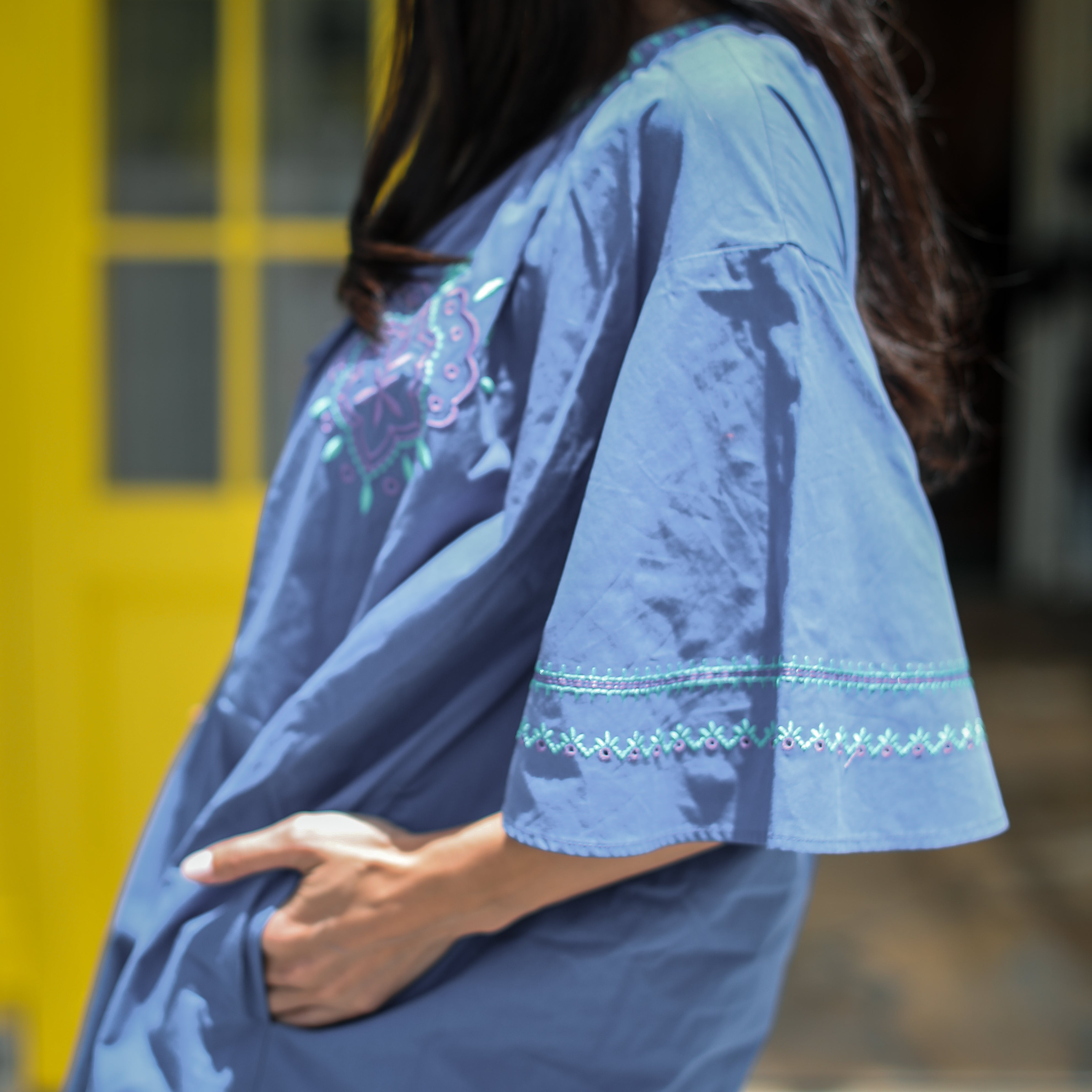 Rumieloin Embroidary A-Line Dress