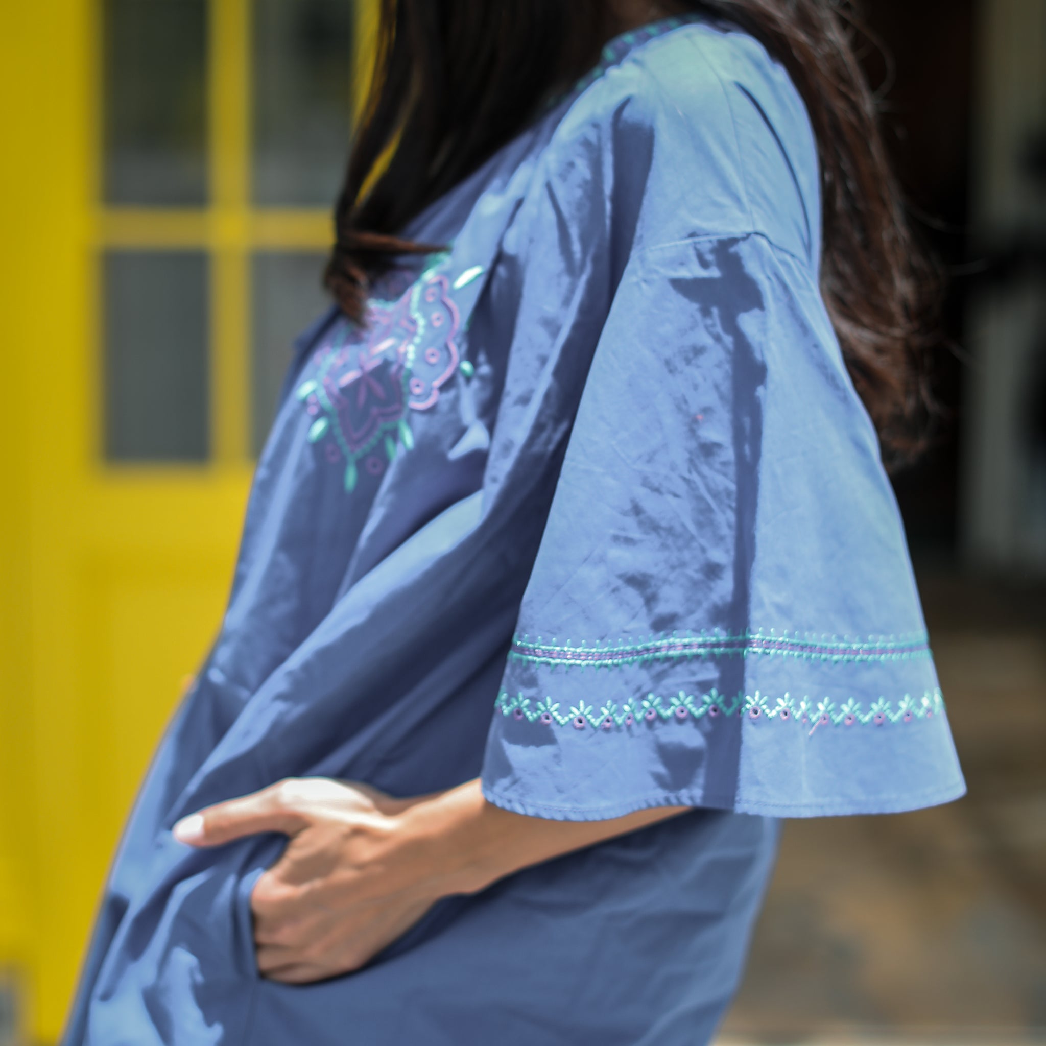 Rumieloin Embroidary A-Line Dress