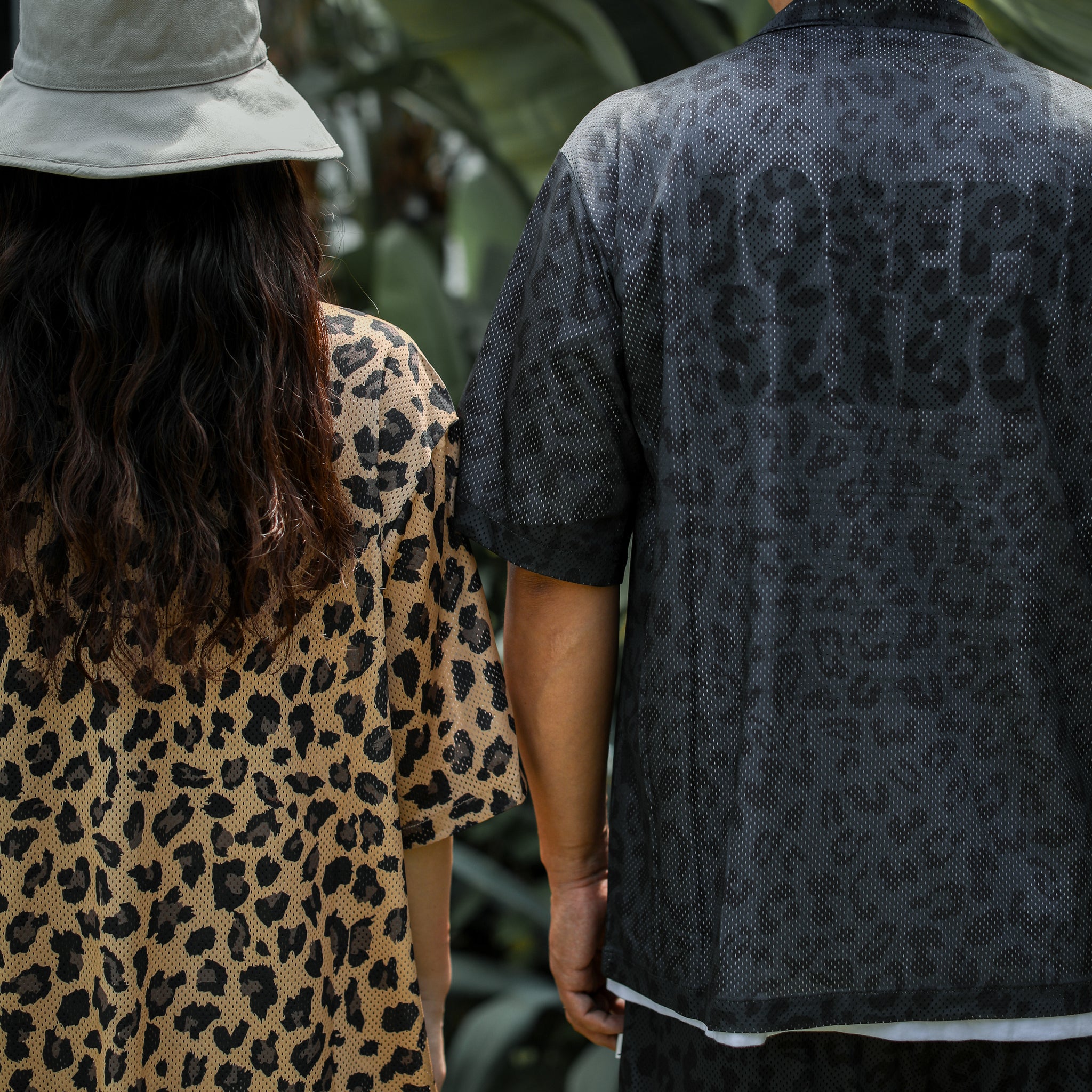 some_SURF Leopard Print Mesh Short Sleeve Shirt