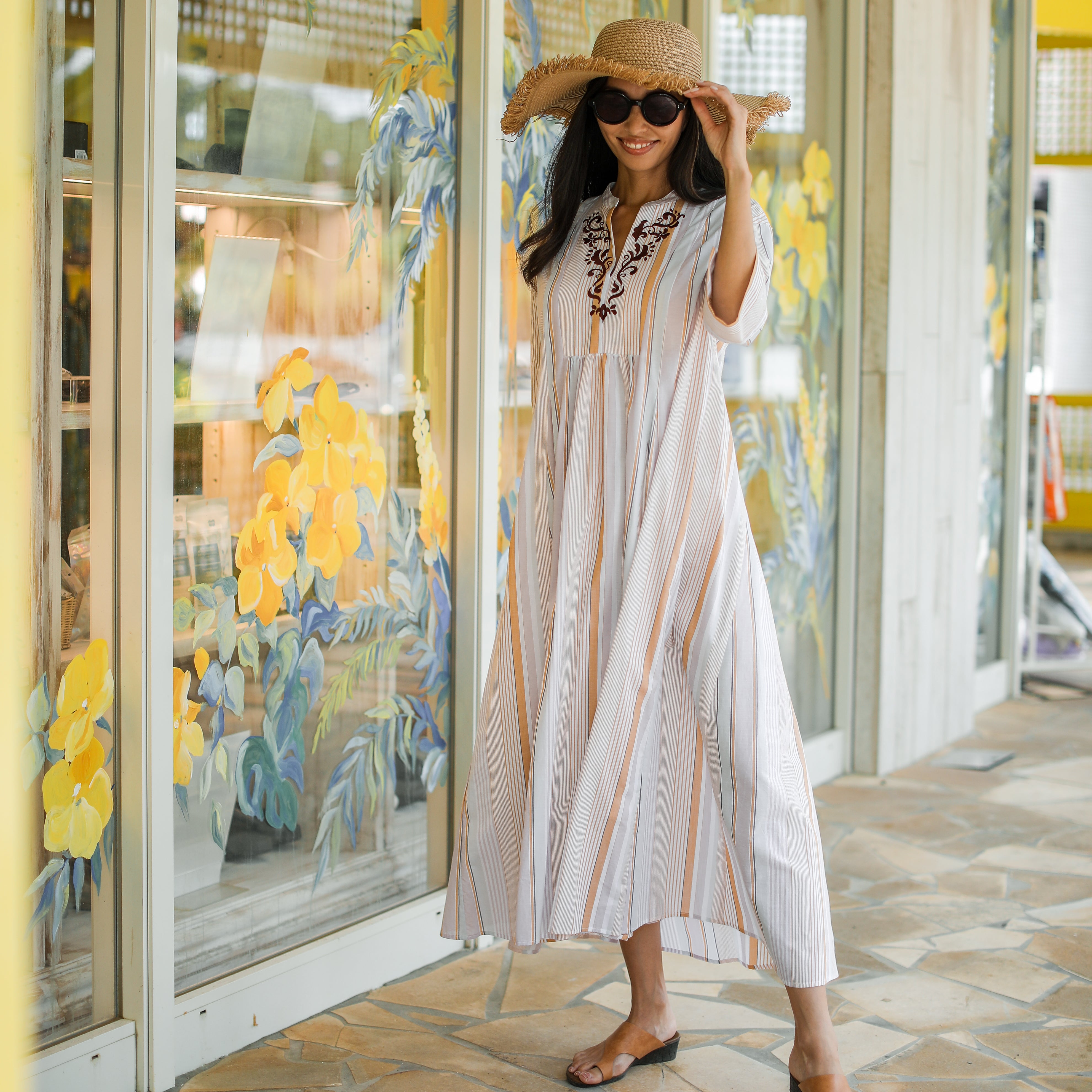 Rumieloin Multi Stripe Dress