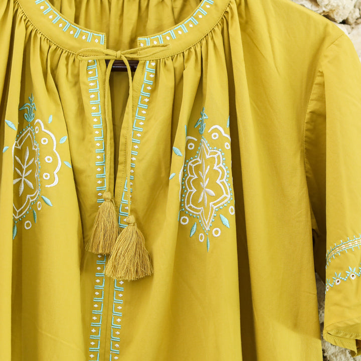 Rumieloin Embroidary A-Line Dress
