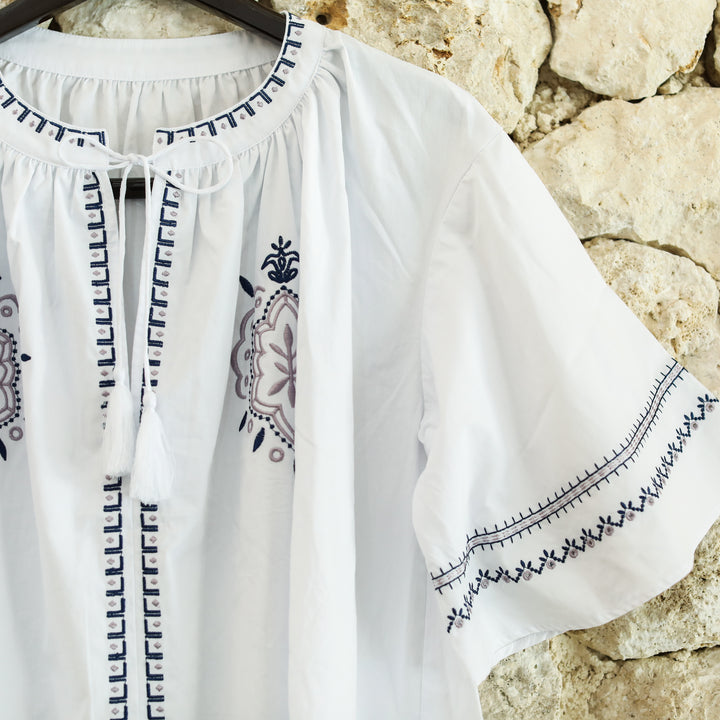 Rumieloin Embroidary A-Line Dress