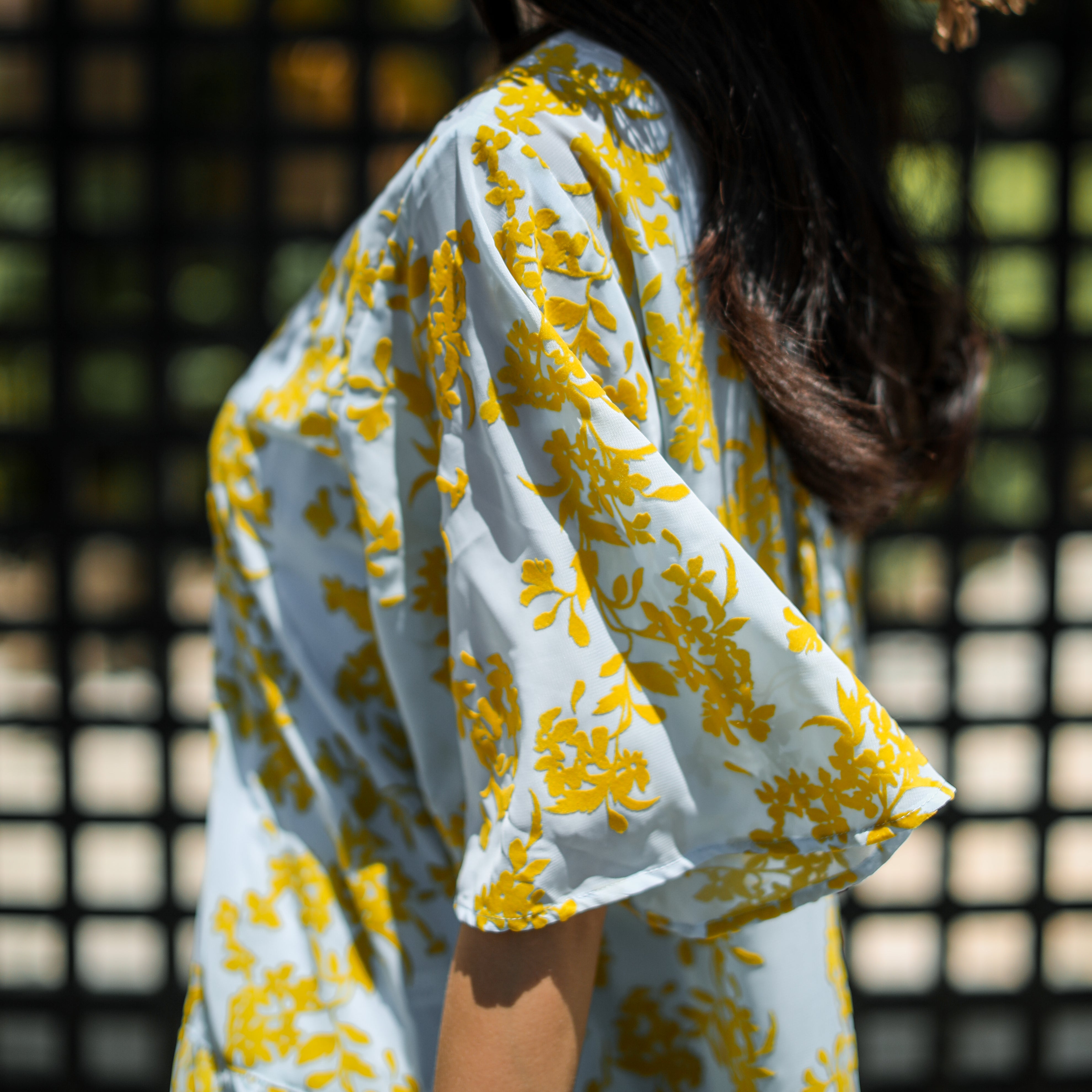 Rumieloin Flock Print 2Way Dress