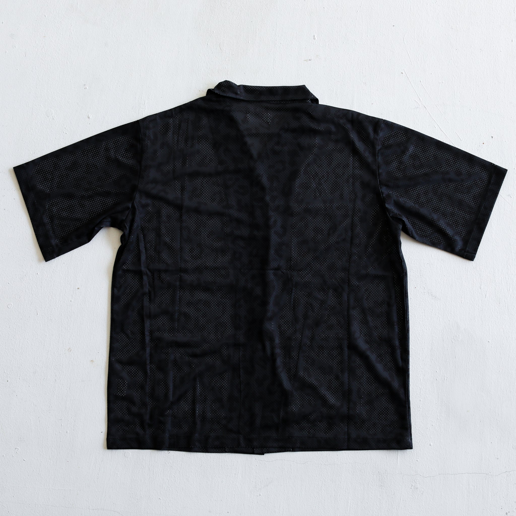 some_SURF Leopard Print Mesh Short Sleeve Shirt