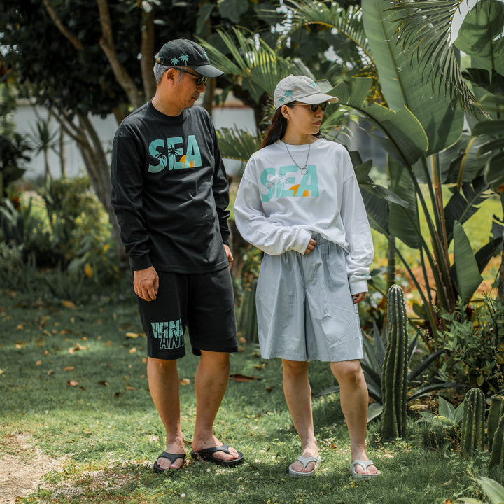 WINDANDSEA × SHIGIRA SEVEN MILES RESORT ”SEA”  Print Long Sleeve T-Shirts