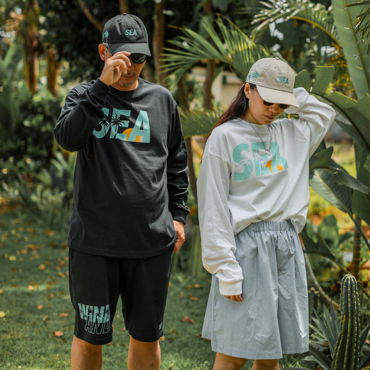 WINDANDSEA × SHIGIRA SEVEN MILES RESORT ”SEA”  Print Long Sleeve T-Shirts