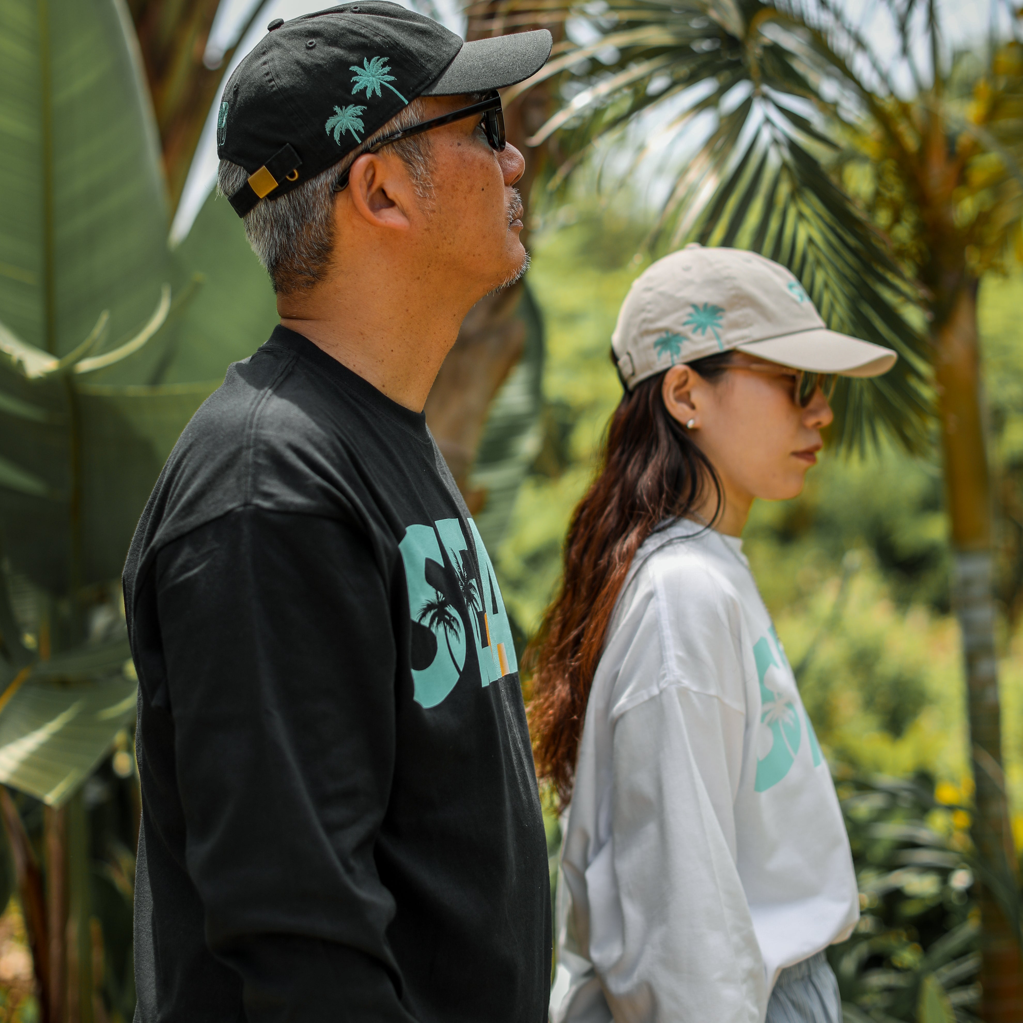 WINDANDSEA × SHIGIRA SEVEN MILES RESORT ”SEA”  Print Long Sleeve T-Shirts