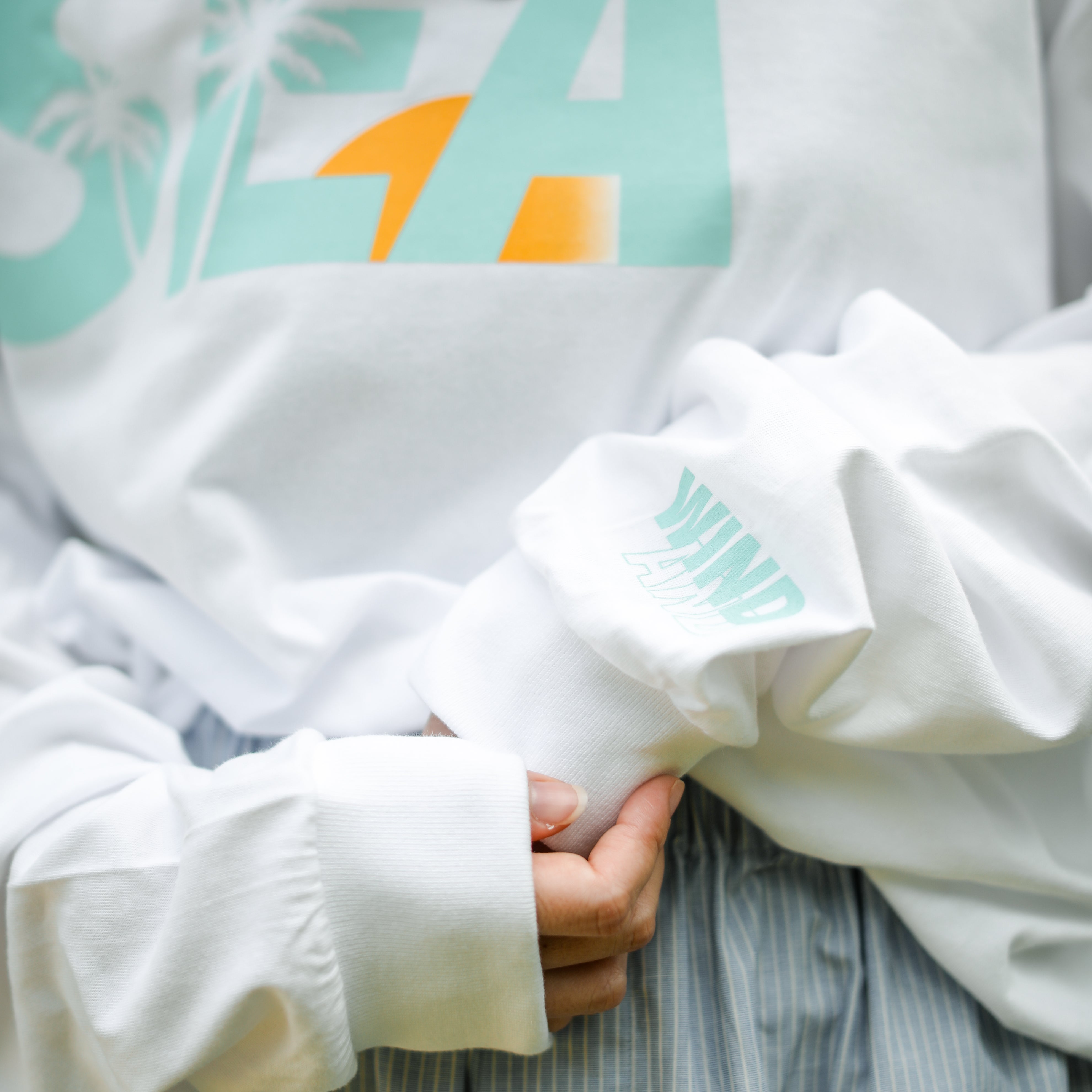 WINDANDSEA × SHIGIRA SEVEN MILES RESORT ”SEA”  Print Long Sleeve T-Shirts