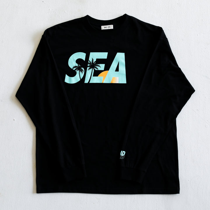 WINDANDSEA × SHIGIRA SEVEN MILES RESORT ”SEA”  Print Long Sleeve T-Shirts