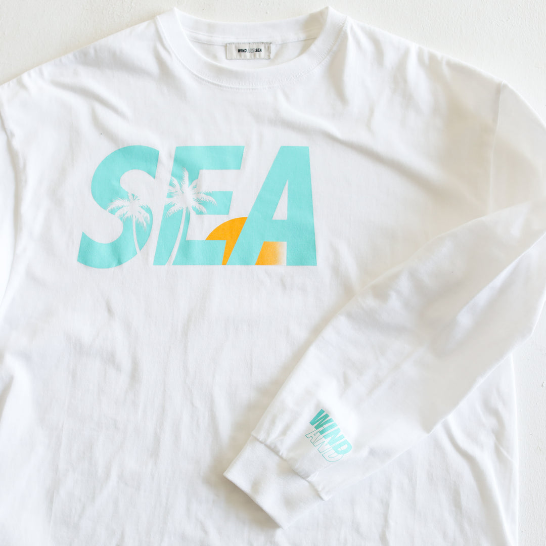 WINDANDSEA × SHIGIRA SEVEN MILES RESORT ”SEA”  Print Long Sleeve T-Shirts