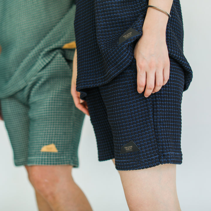 SALVEGE PUBLIC×SHIGIRA Waffle Shorts