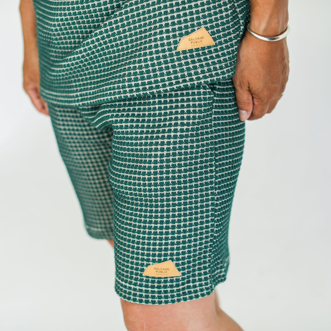 SALVEGE PUBLIC×SHIGIRA Waffle Shorts