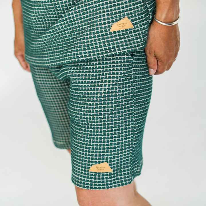 SALVEGE PUBLIC×SHIGIRA Waffle Shorts