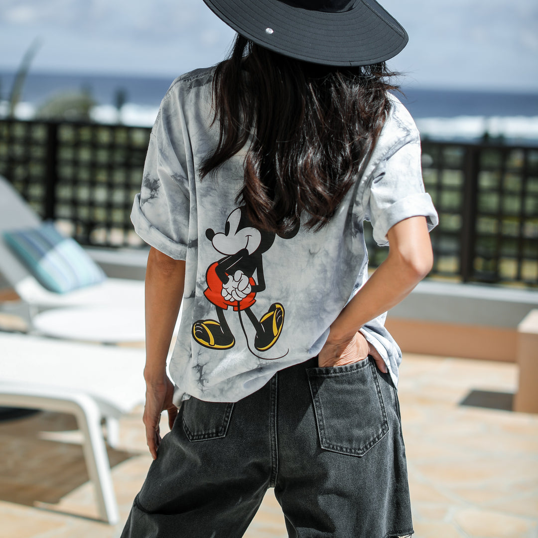 GOAT*Mickey Tie-dye Print T-Shirt