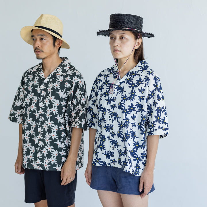 Rumieloin Flower Pt Resort Shirts "Men"